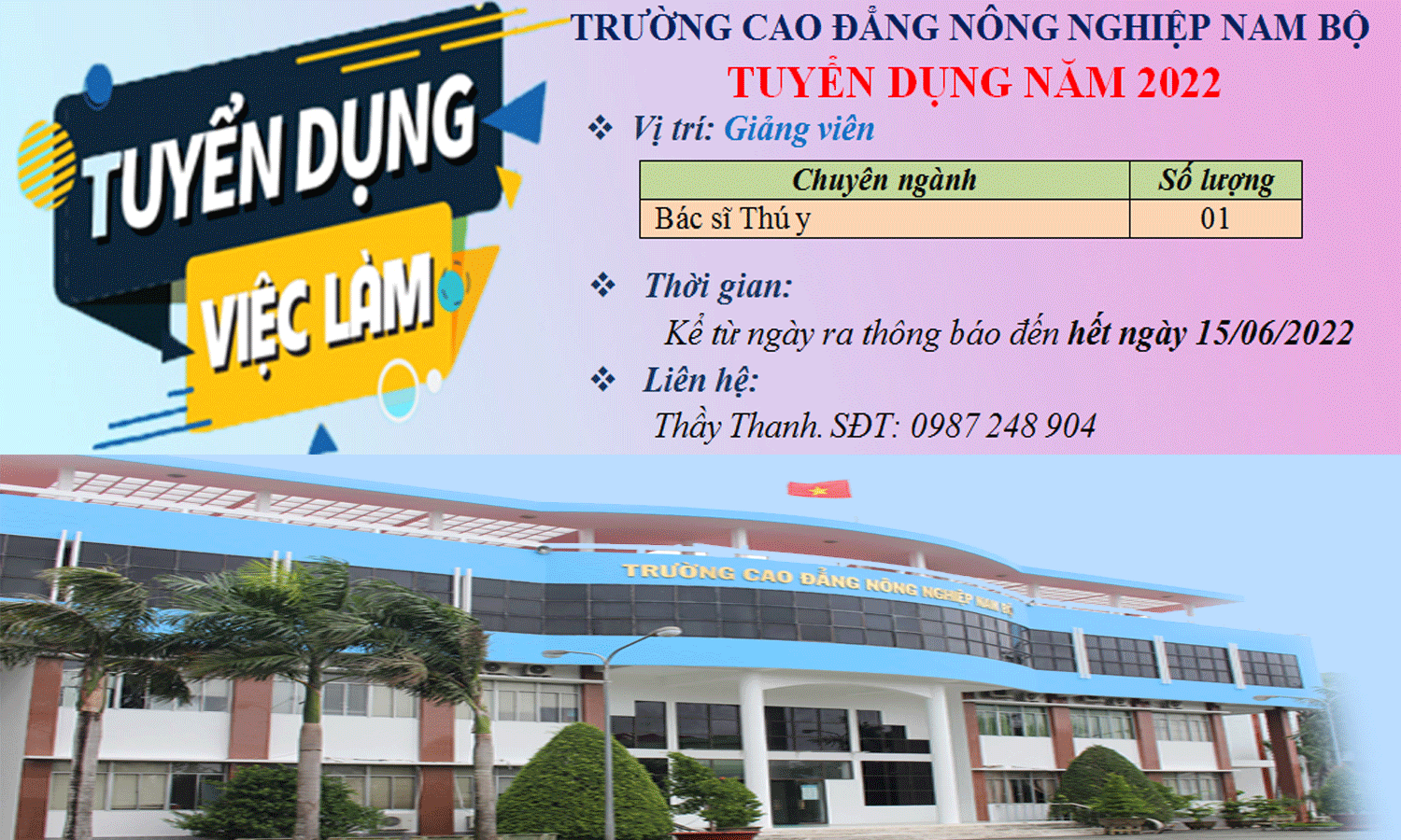NBAC-TRƯỜNG CAO ĐẲNG NÔNG NGHIỆP NAM BỘ